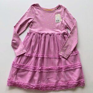 NWT Mini Boden Girl Long Sleeve Jersey Tulle Dress 5-6  or 6-7 or 7-8 Years